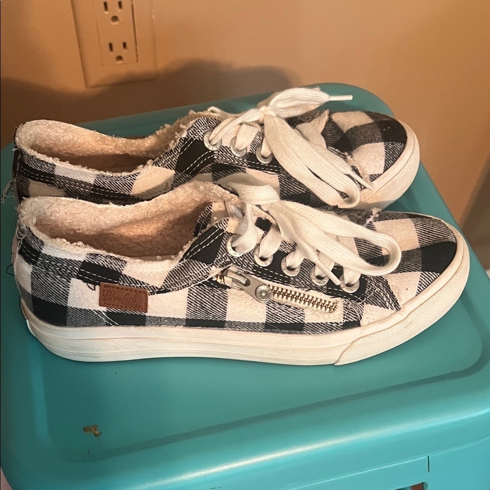 Blowfish Black and White Checkered Sneakers